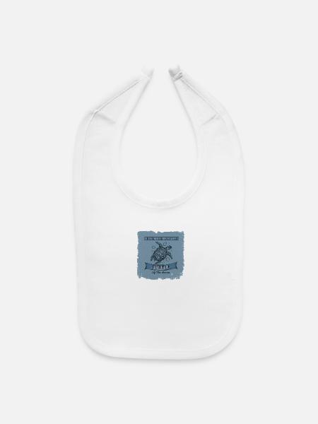 From The Depths Turtle Of the ocean - Baby Bib - white - Front