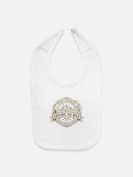 Explore the Wild Badge - Baby Bib - white - Front