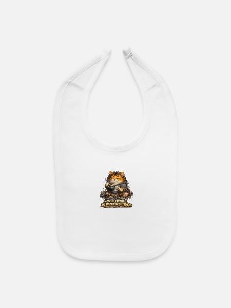 90s Music Grumpy Cat Nostalgia - Baby Bib - white - Front