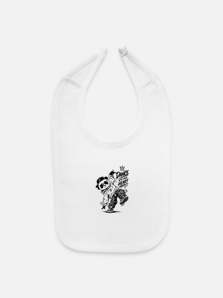 Hiphop_panda - Baby Bib - white - Front