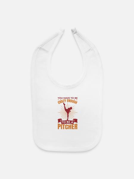 Pitching Motivation - Baby Bib - white - Front