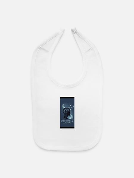 Overthinking Archive Silhouette - Baby Bib - white - Front
