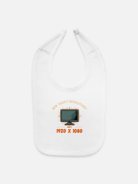 My New Year's Resolution Is 1920 x 1080 - Baby Bib - white - Front