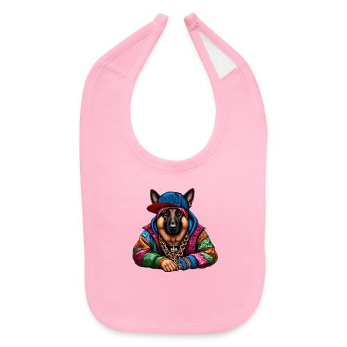 German Shepherd The Rapper Drawing - Baby Bib