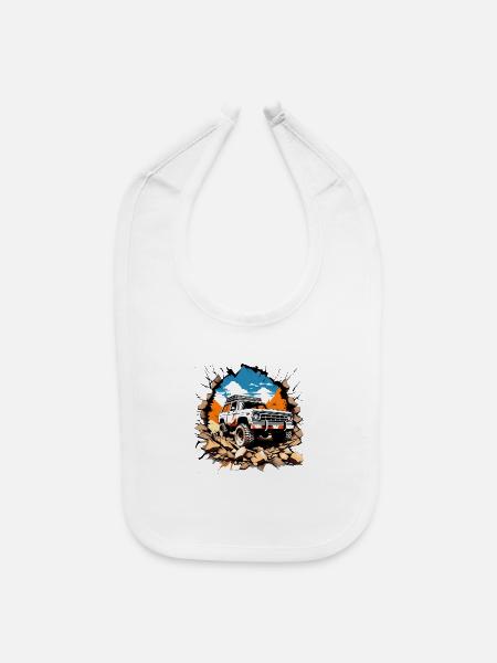 The Destructive Vehicle - Baby Bib - white - Front