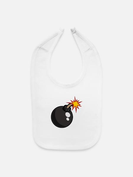 Black bomb - Baby Bib - white - Front