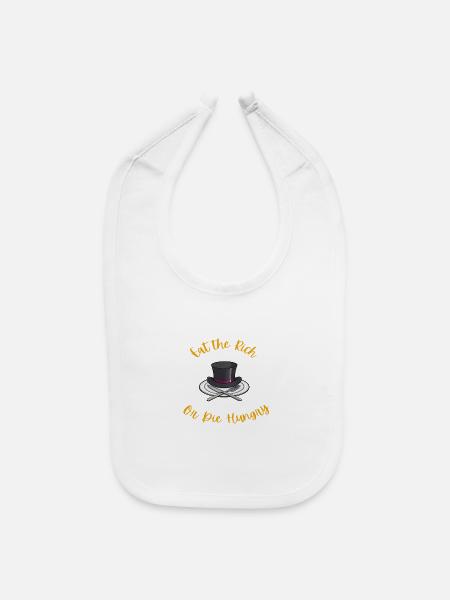 Eat the rich - Baby Bib - white - Front