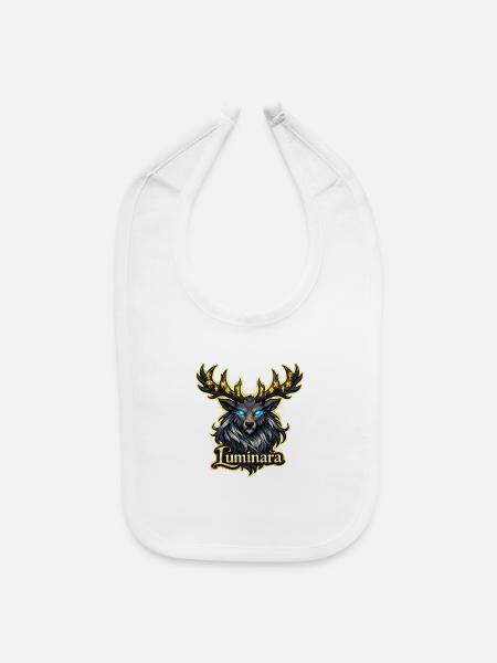 Luminara Stag of Light - Baby Bib - white - Front