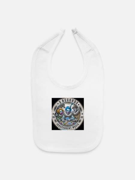 Circus Clowns Card Table Vintage Badge - Baby Bib - white - Front