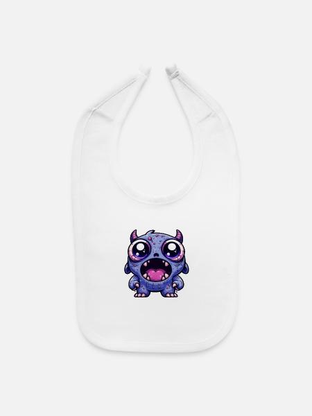 Hyped Monsters Shock and Awe - Baby Bib - white - Front