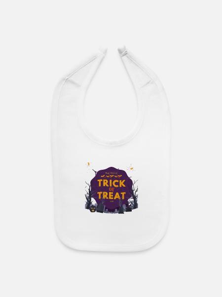 Trick or Treat 2026 Halloween - Baby Bib - white - Front