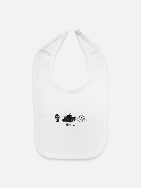 Clowns Are Evil - Baby Bib - white - Front