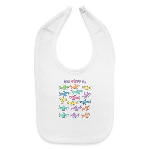 It’s Okay To – Cute Pastel Shark - Baby Bib