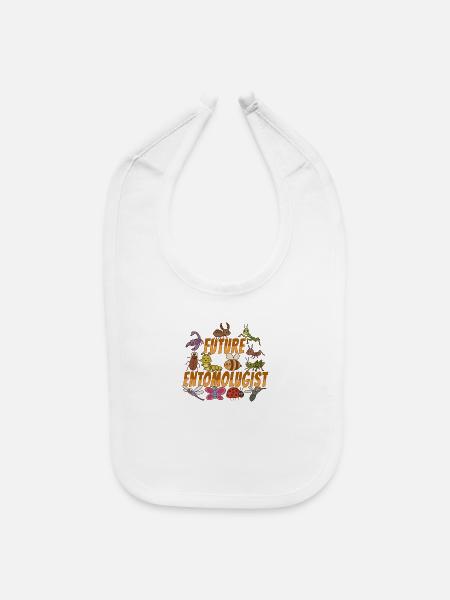 Bug Hunter Insect Design for a Bug Catcher Kid - Baby Bib - white - Front