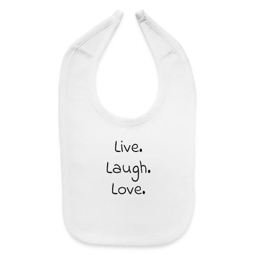 Smoon City_Live laugh love Black - Baby Bib