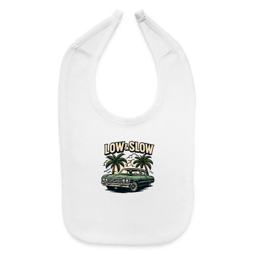 Classic Lowrider Car | Low & Slow Retro T-Shirt - Baby Bib
