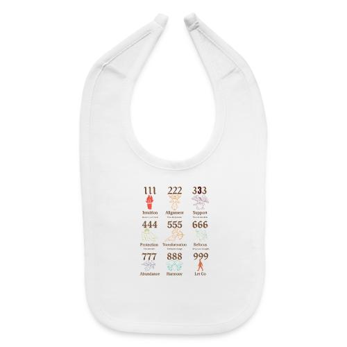 Mystic Angel Numbers Spiritual Symbols on Gildan - Baby Bib