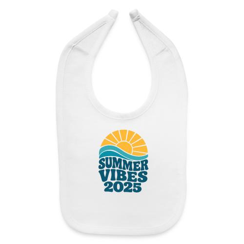 Summer Vibes 2025 Retro Sunset T-Shirt | Fun Beach - Baby Bib