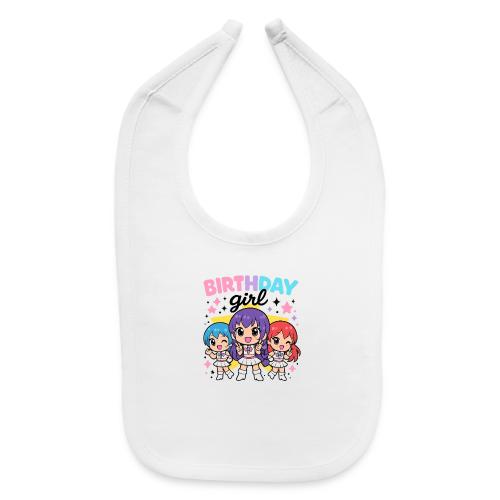 Cute Chibi Birthday Idol Girls - Baby Bib