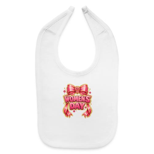 Cute Pink Bow Women’s Day Feminist Symbol - Baby Bib