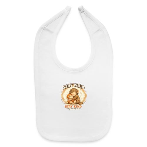 Stay Wild Stay Kind Punch Monkey Hug - Baby Bib