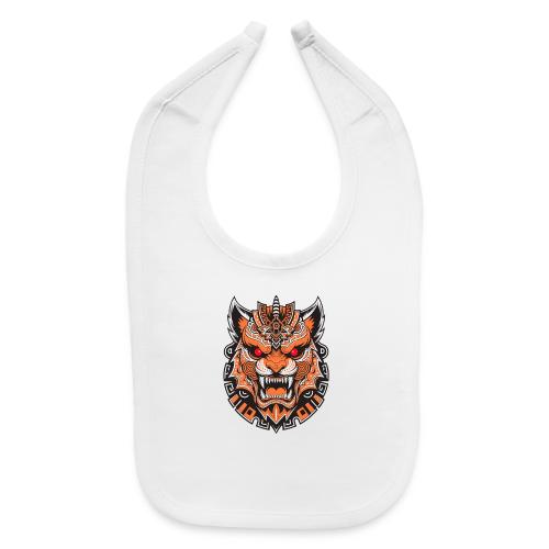 Tribal Demon Wolf Mask - Baby Bib