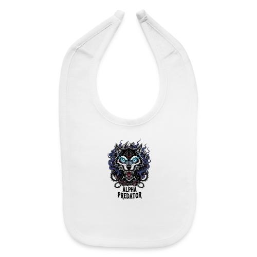Alpha Predator Wolf Fierce Neon Eyes - Baby Bib