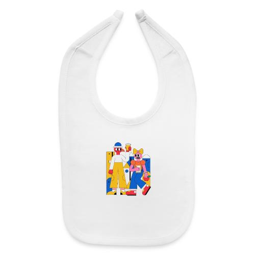 Bold Geometric Duo Pop Art - Baby Bib