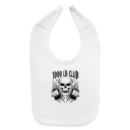 1000 LB Club Skull Barbell Powerlif - Baby Bib