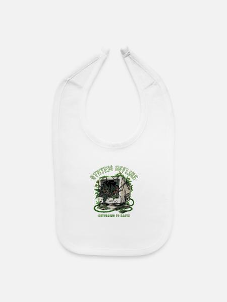 System Offline Returning Earth - Baby Bib - white - Front