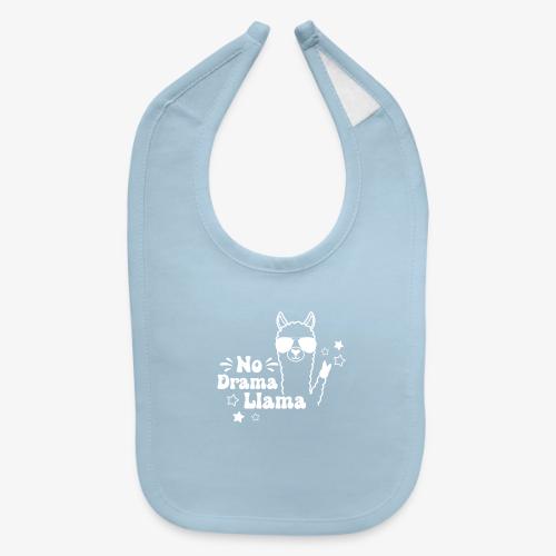 No drama llama in white - Baby Bib