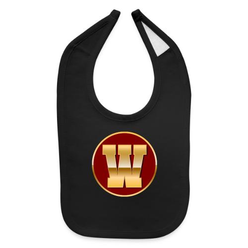 Letter W – Capital Varsity Alphabet Monogram - Baby Bib