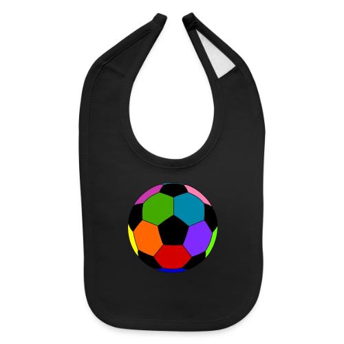 Multi-colored soccer ball - Baby Bib