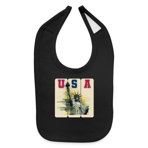 Art illustration of the Statue of Liberty - Baby Bib