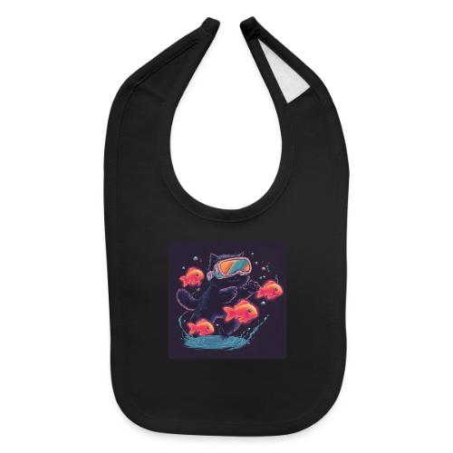 Cyber Cat Splash - Baby Bib