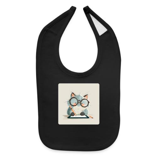 Creative Cat Digital Artist Illustration - Baby Bib