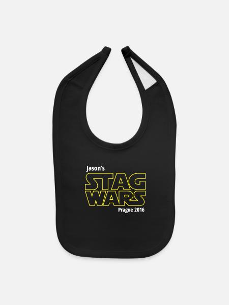 8 STAG WARS TOUR STAG DO - Baby Bib - black - Front