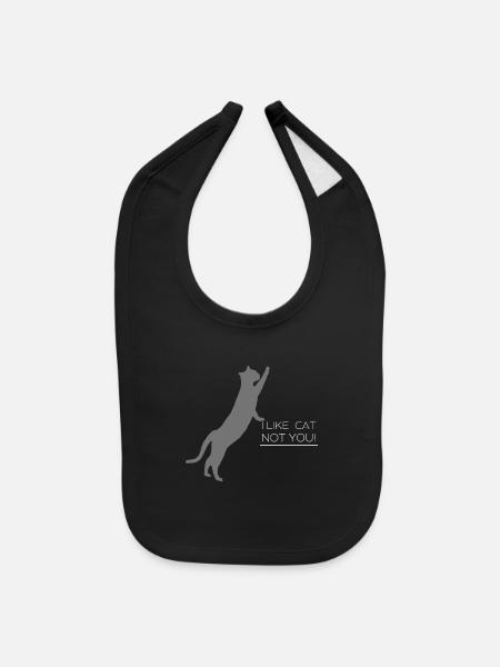 Modern Cat - Baby Bib - black - Front