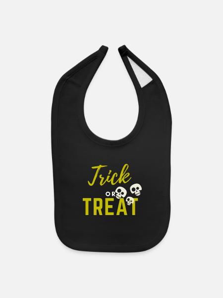 trick or treat - Baby Bib - black - Front