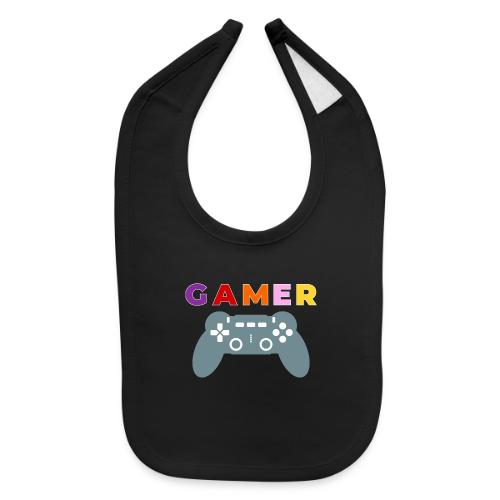 Colorful Gamer Controller Graphic - Baby Bib