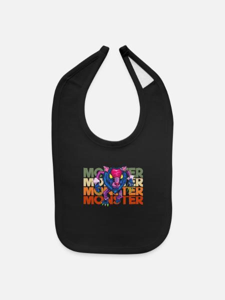 Evil Scary - Baby Bib - black - Front