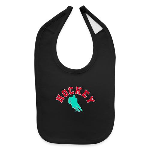 Hockey Player Silhouette - Baby Bib