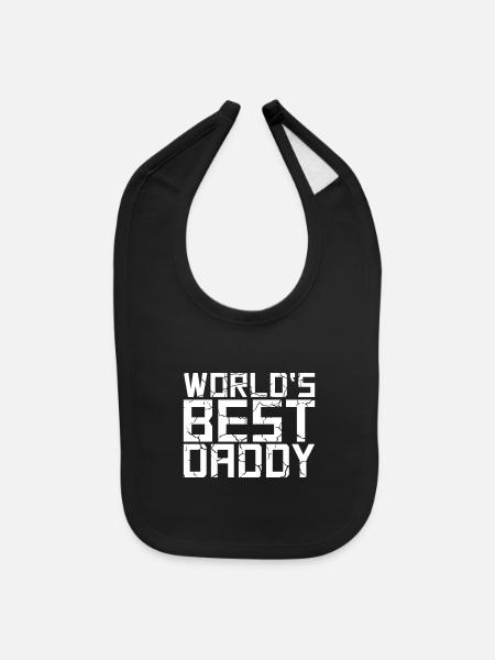 Le meilleur papa de tous les temps Papa le plus cool du monde Love - Bavette pour bébé - noir - Devant