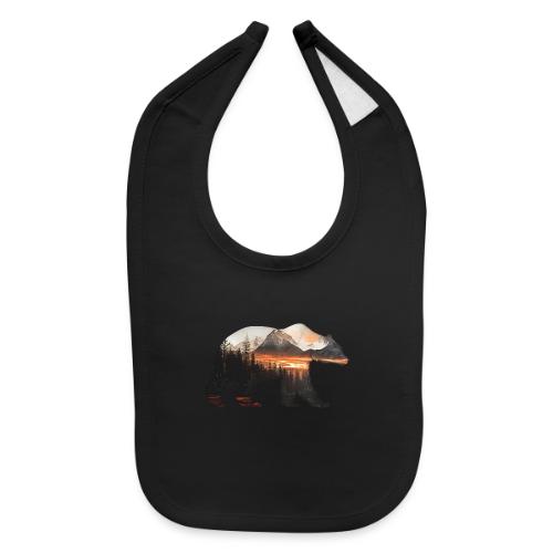 Canada Bear: fiery tones - Baby Bib