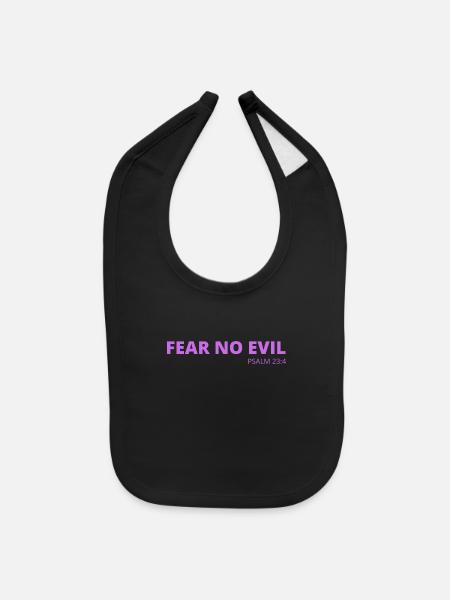 FEAR no EVIL - Baby Bib - black - Front