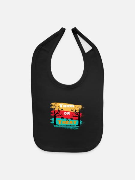 Trick or Treat - Baby Bib - black - Front