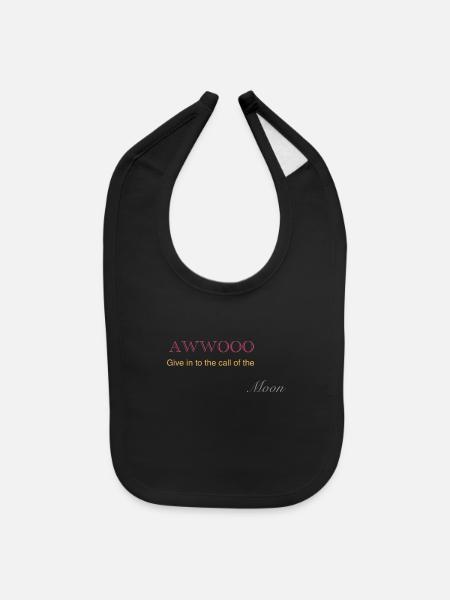 AWWOOO - Baby Bib - black - Front