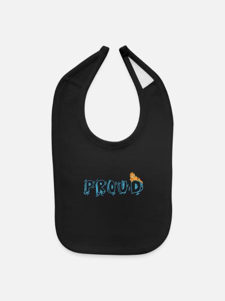 PROUD - Baby Bib - black - Front