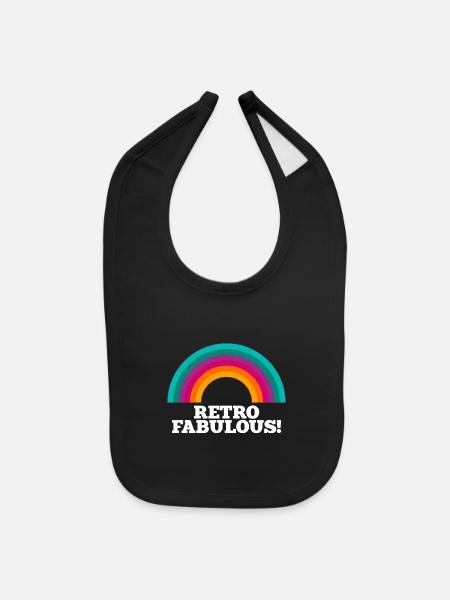 Retro - Baby Bib - black - Front