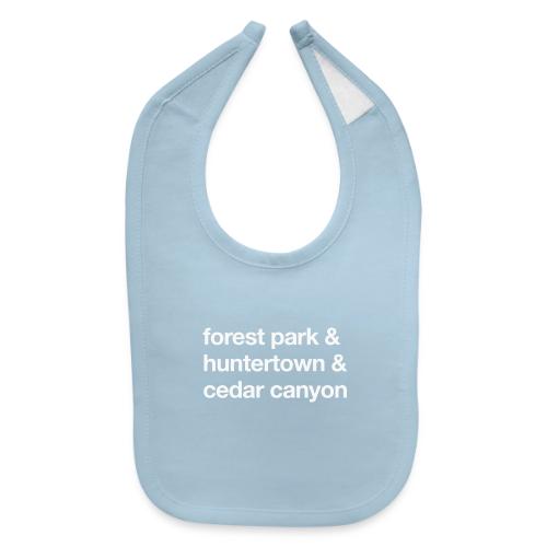 1 Church 3 Locations - Baby Bib